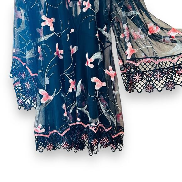 Alice McCall Wish You Were Here Mini Dress Sugar Plum Floral Black 4 US Women’s - Picture 4 of 11